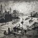 Joseph Pennell - Sunset from Williamsburg Bridge