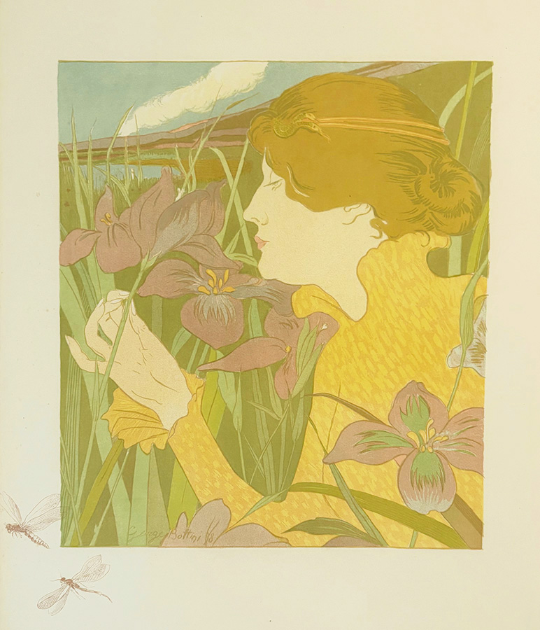 George Bottini - Woman with Irises George Bottini - Woman with Irises